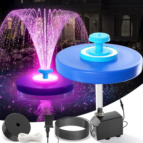 Large pond fountain floating - pond, fountain,floating